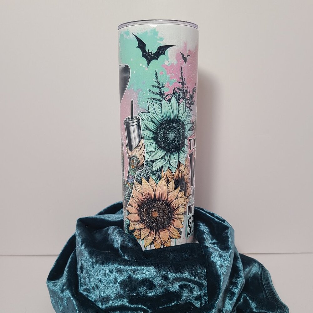 “Witchy with a Chance of Sarcasm” 20 oz Skinny Tumbler by Scott Heil - Picture 4 of 9